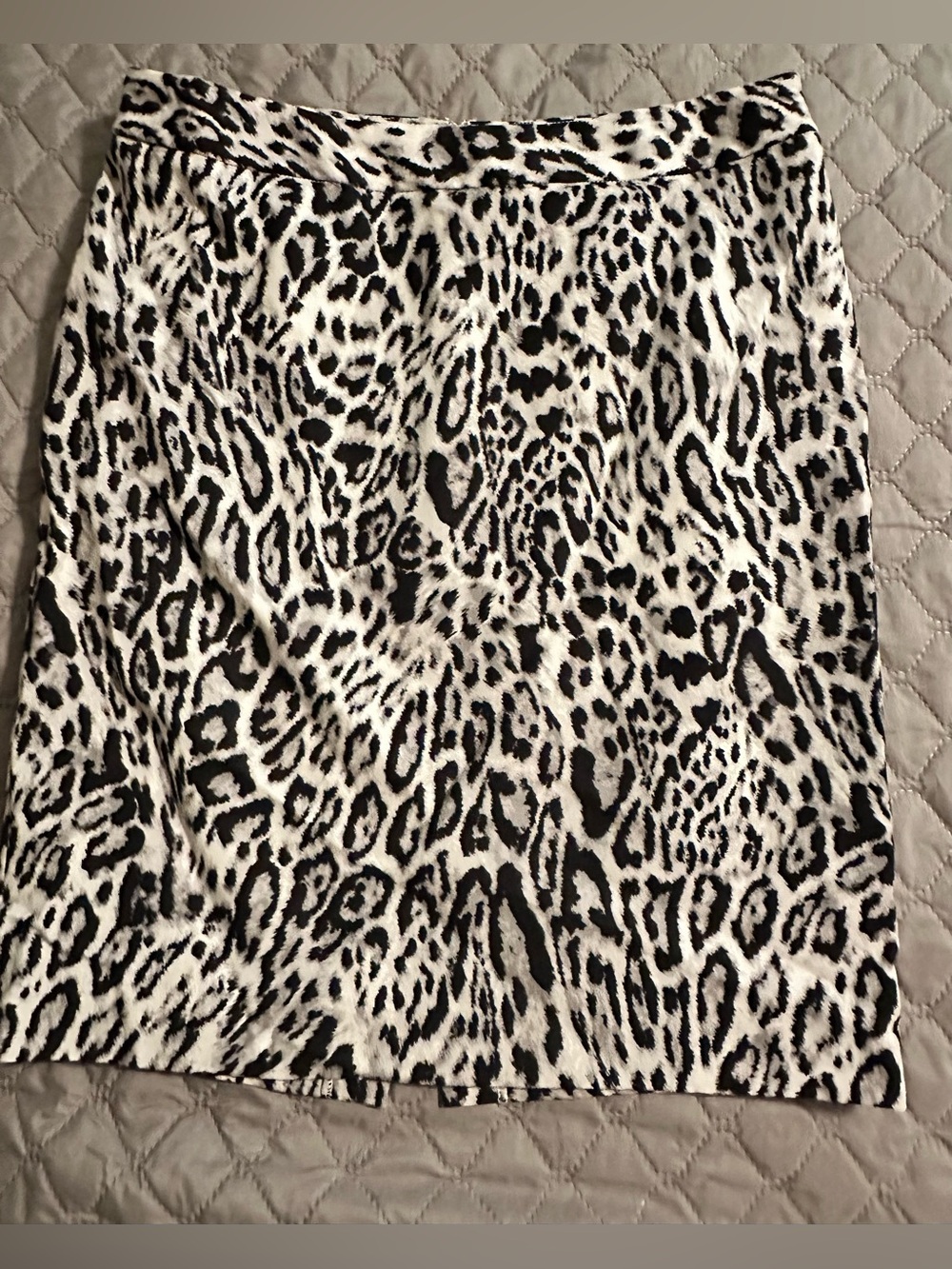 Worthington Black & White Leopard Print Women's Skirt Size 10